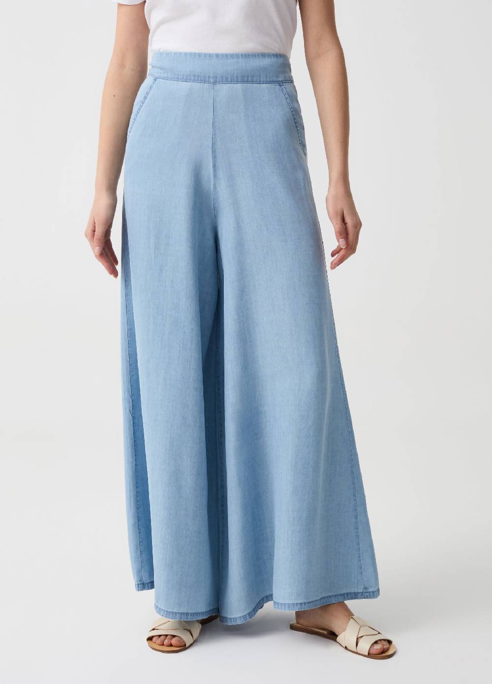 Ovs Pantalone wide leg effetto denim Italy