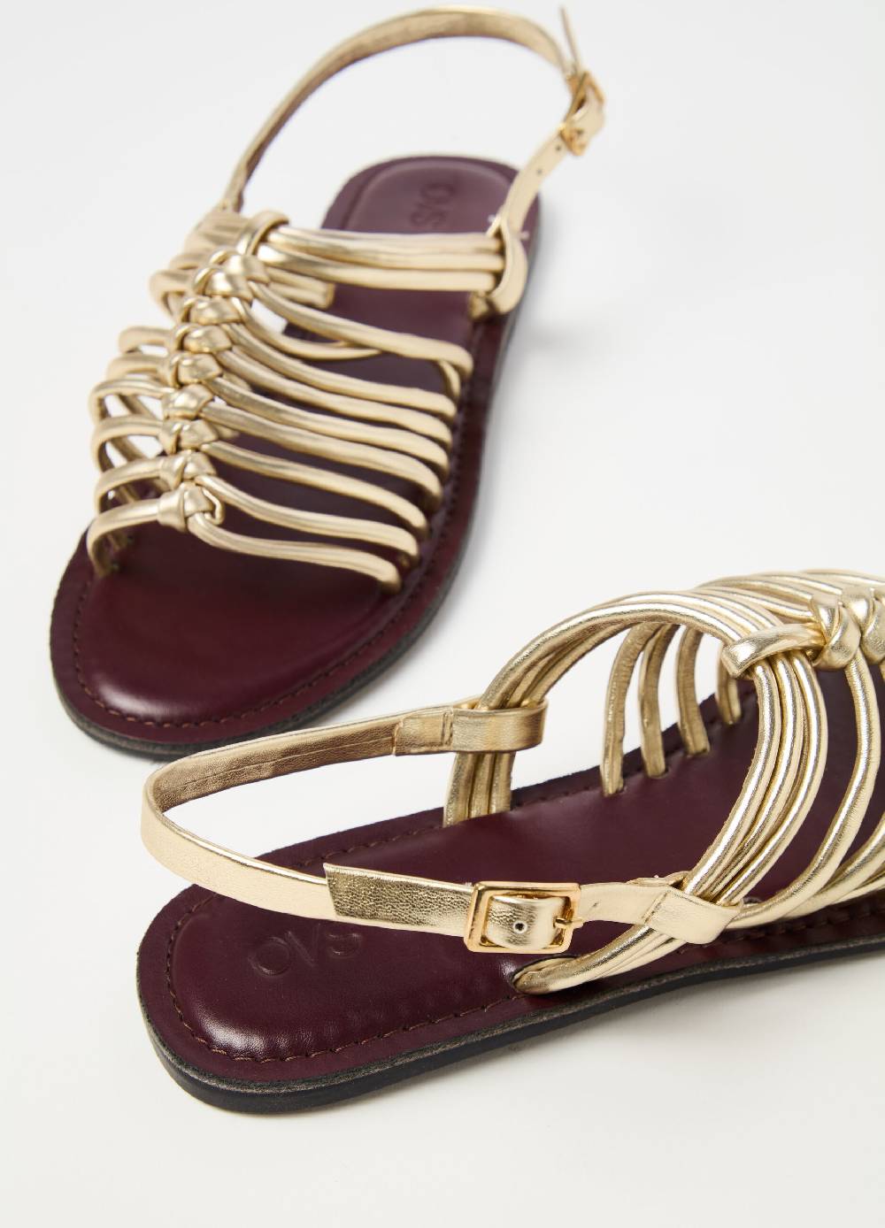 Ovs Sandali gladiatore in pelle metallizzata 2025