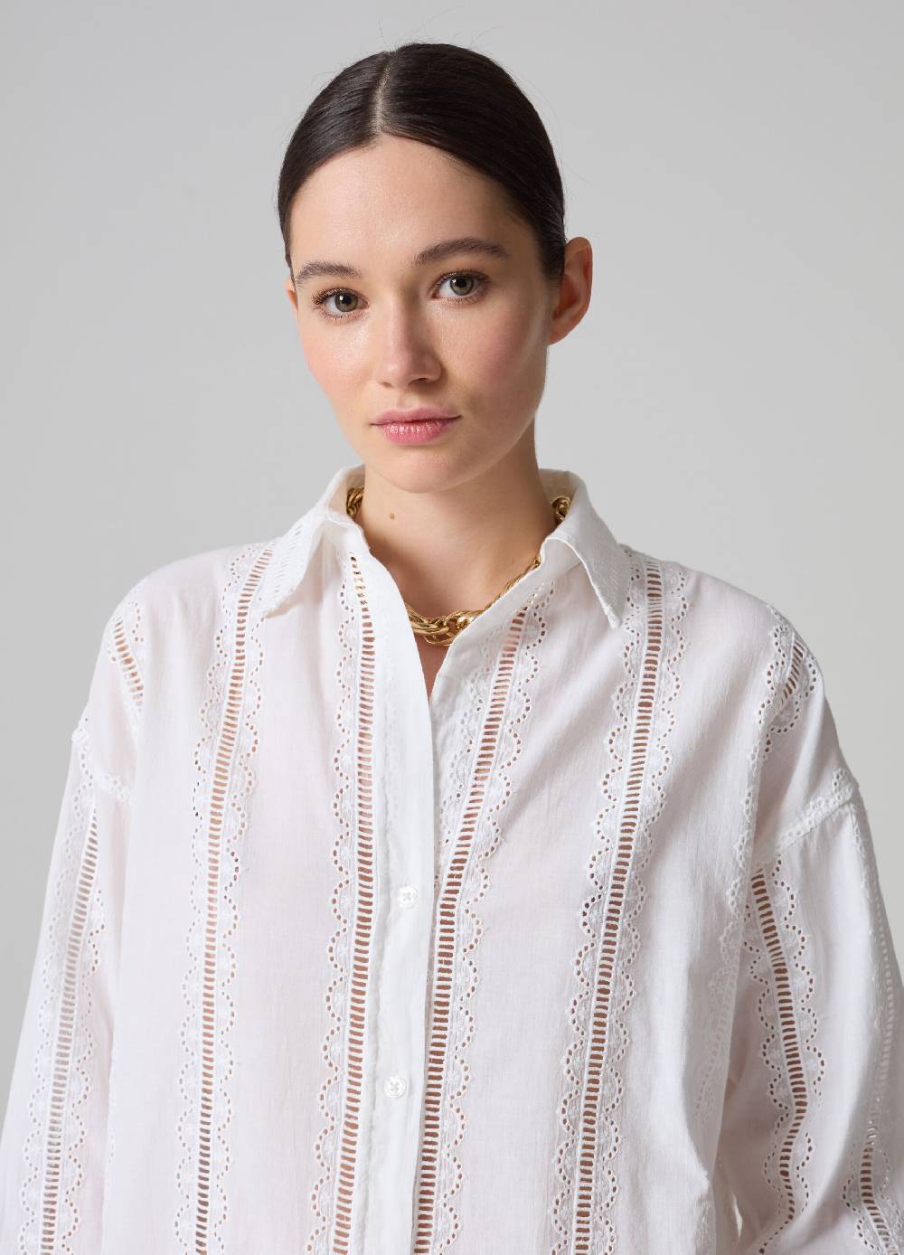 Ovs Camicia over con dettagli traforati e sangallo Nuovo