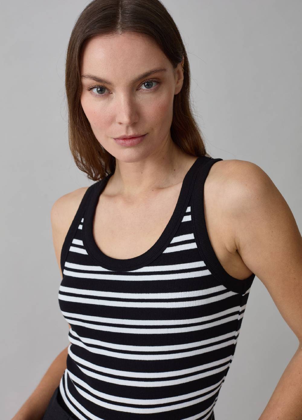 Ovs Tank top a costine fantasia a righe Vendita