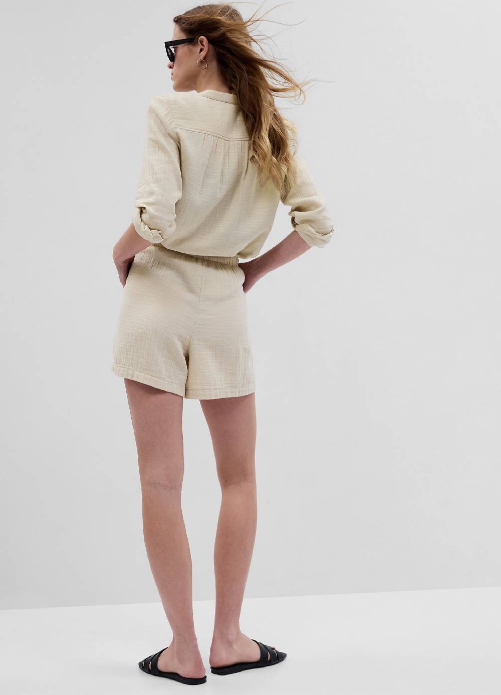 Ovs Shorts in garza di cotone effetto crinkle Pezzi Unici