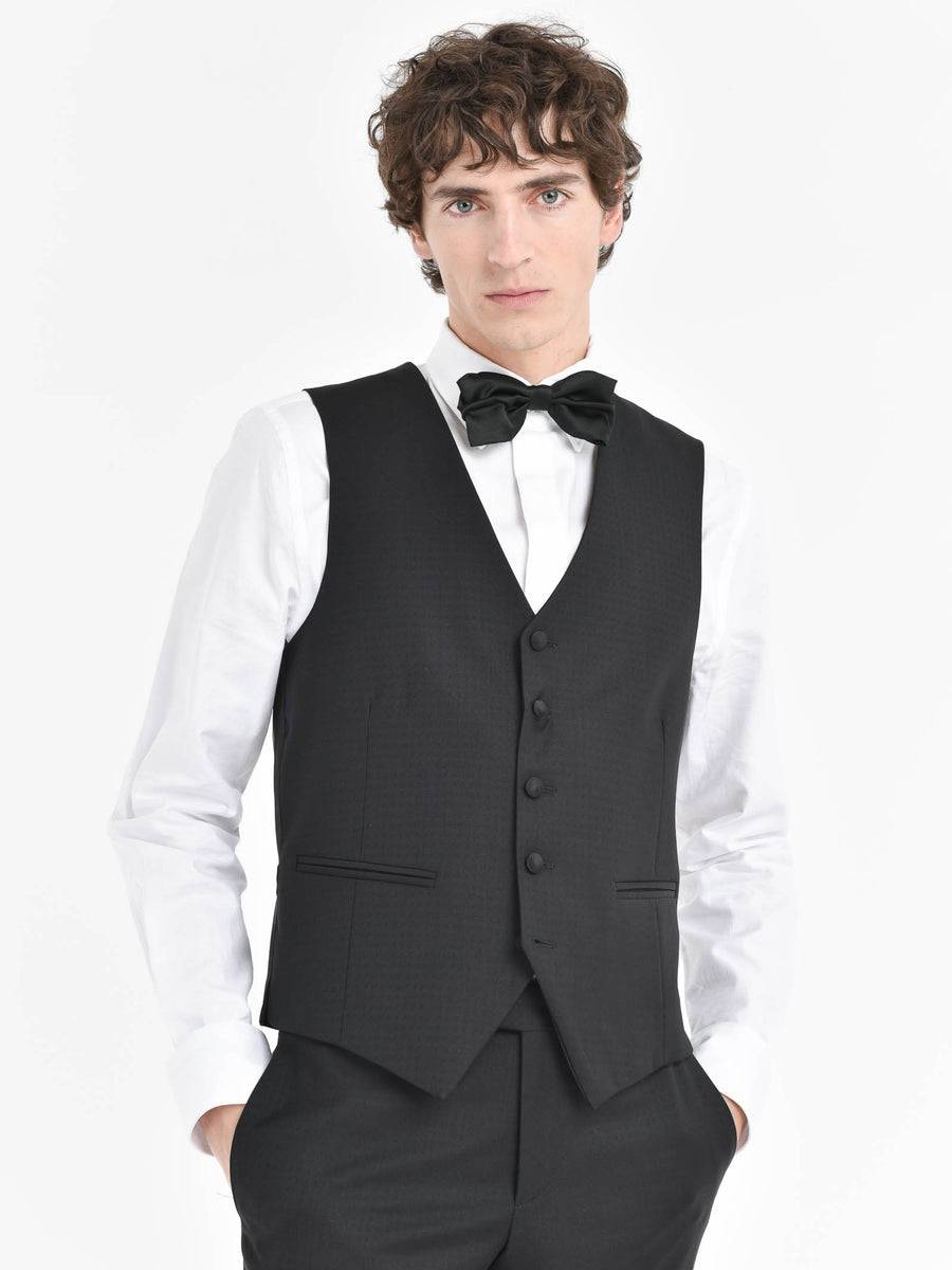 ﻿Paoloni Abito con gilet microstruttura jaquard in lana 110` Economico