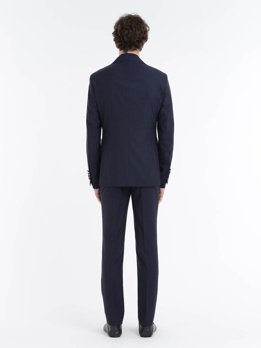 Paoloni Abito con gilet gessato ton sur ton in lana Online