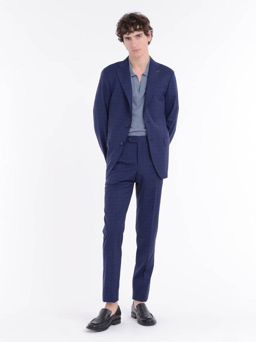 Paoloni Abito slim check lana 100`S Saldi