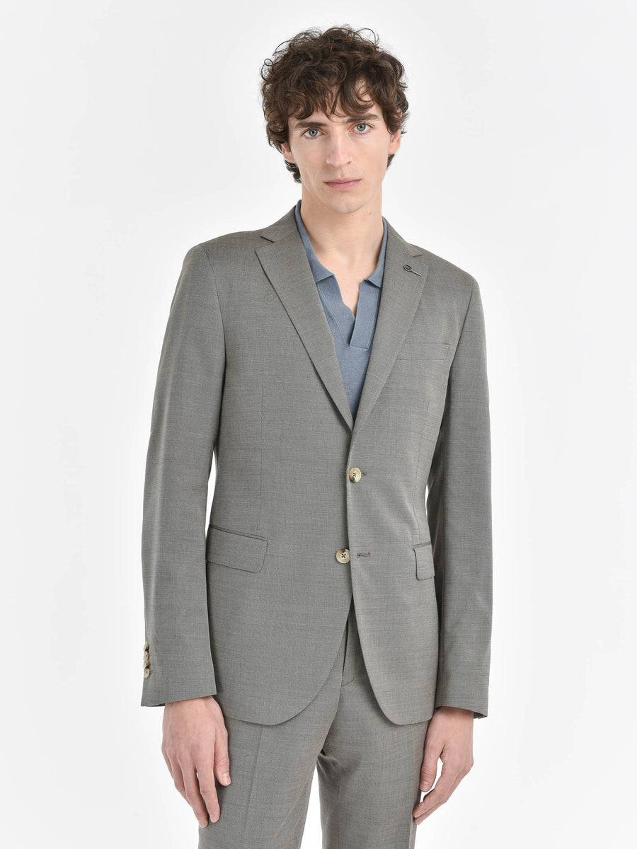 Paoloni Abito slim microarmatura lana cotone Vendite Flash