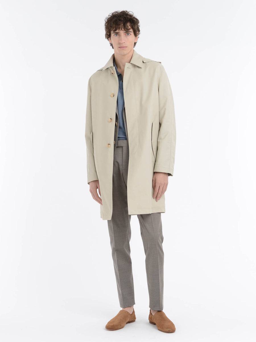 Paoloni Trench sfoderato gabardina tecnica misto cotone Promozione