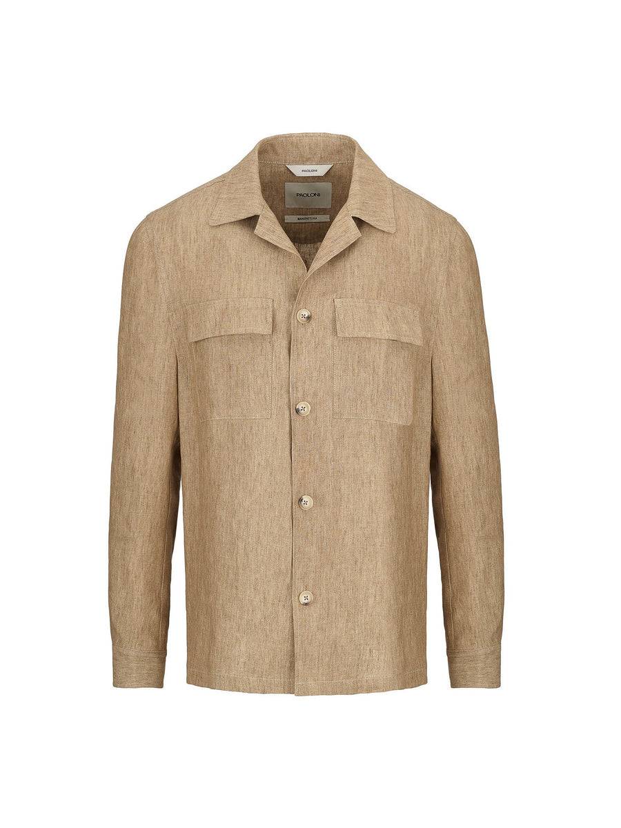 Paoloni Overshirt lino delavè Fino Al -60%