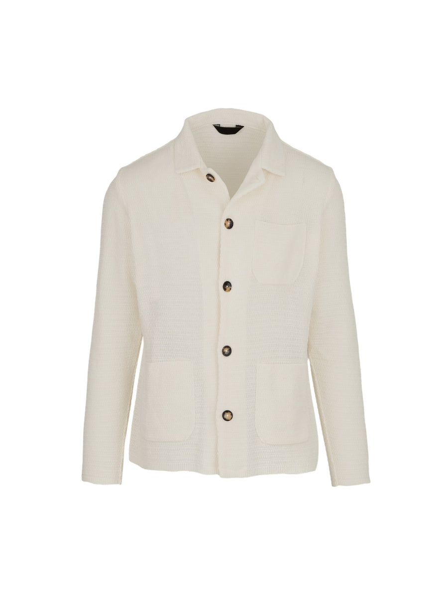 Paoloni Overshirt in maglia misto cotone Sottocosto
