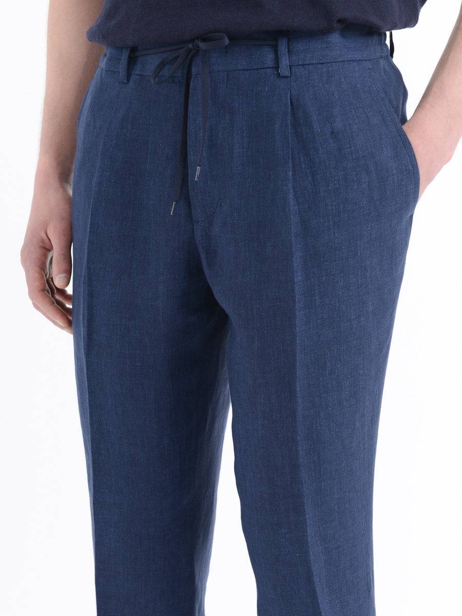 Paoloni Pantalone jogging lino delavè Sconto