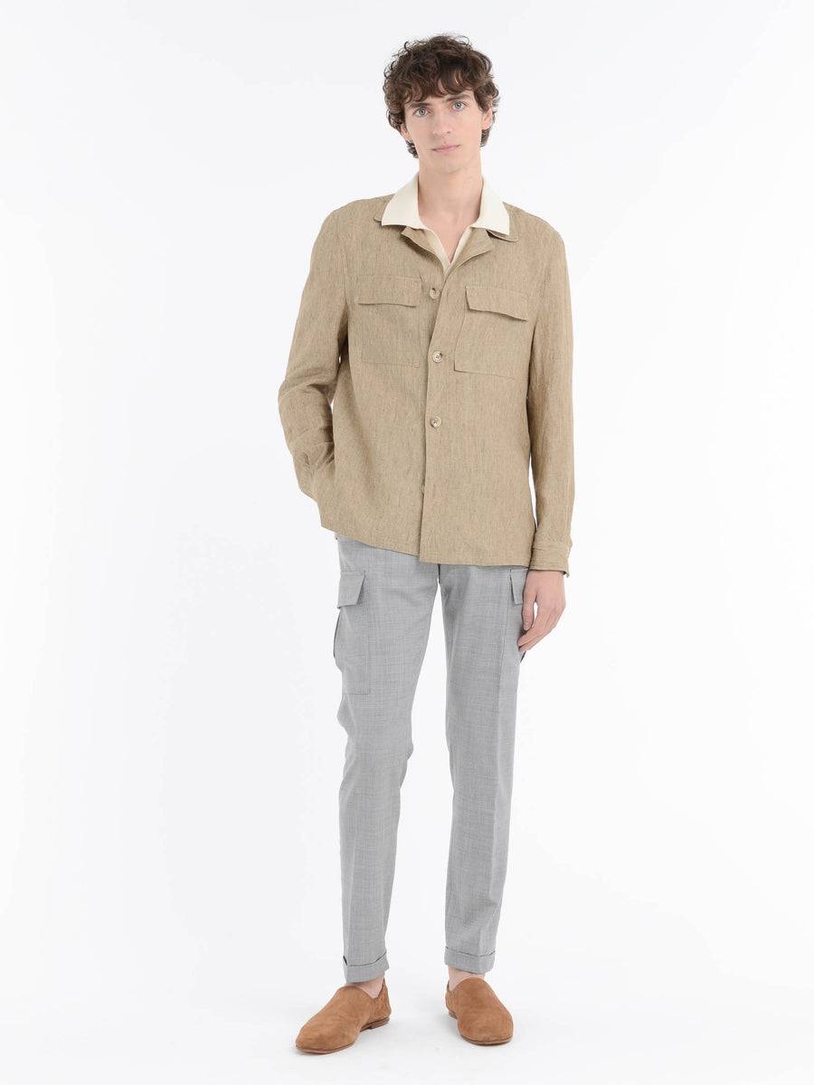 Paoloni Pantalone cargo tela di lana stretch Hotsell