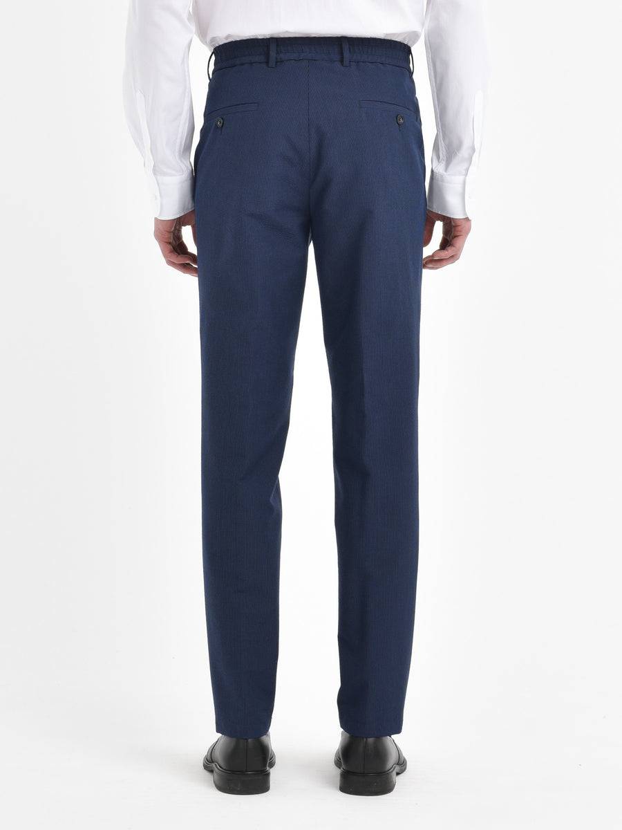 Paoloni Pantalone jogging seersucker gessato Italia