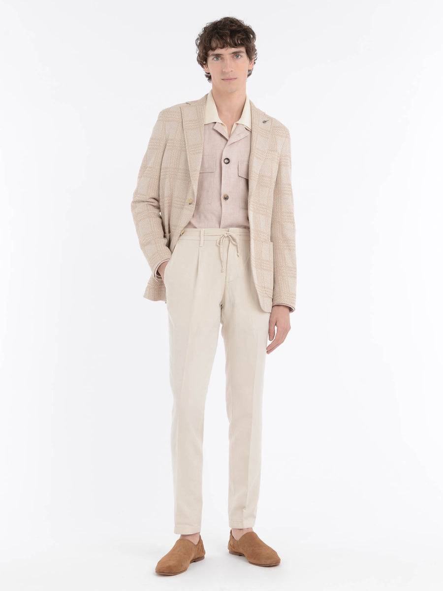 Paoloni Giacca slim jersey moulinè check Qualità Garantita