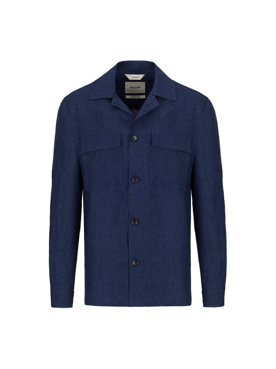 Paoloni Overshirt lino delavè Sottocosto