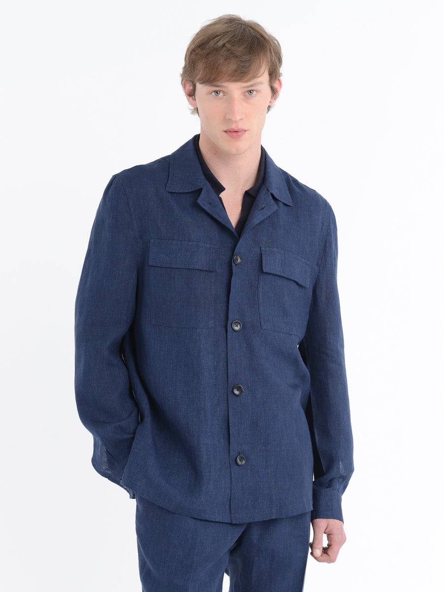 Paoloni Overshirt lino delavè Sottocosto