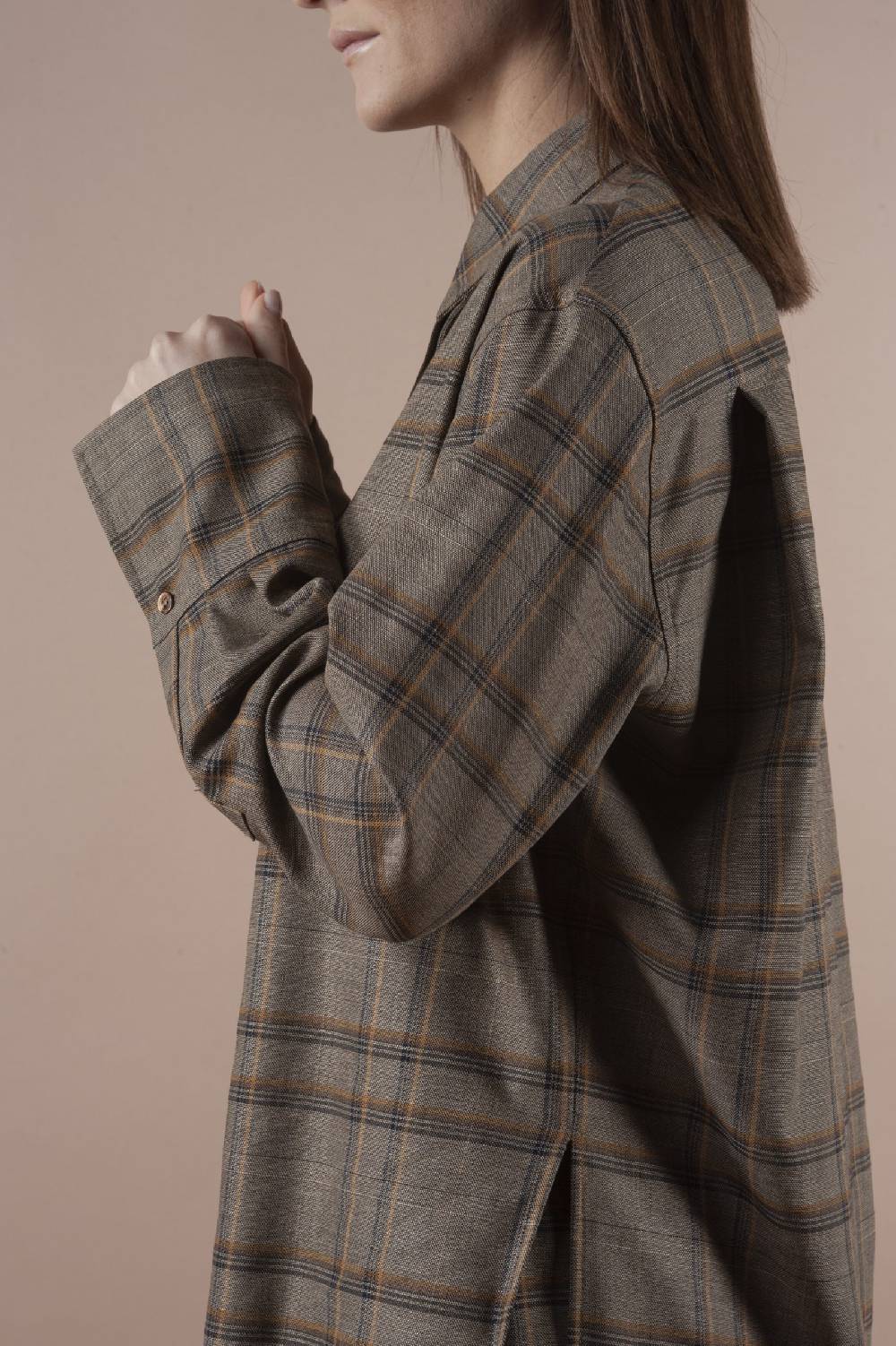 Pdr Phisique Du Role PHISIQUE DU ROLE SHIRT IN LIGHT TARTAN VIRGIN WOOL In Vendita