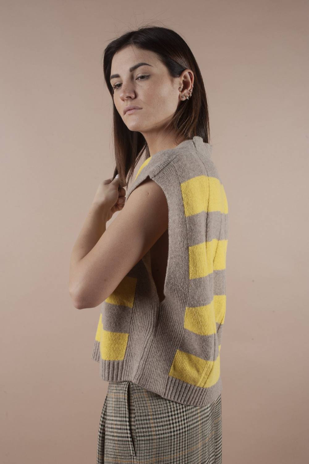 Pdr Phisique Du Role PHISIQUE DU ROLE STRIPED SWEATER TOP IN MERINOS WOOL Vendita Calda