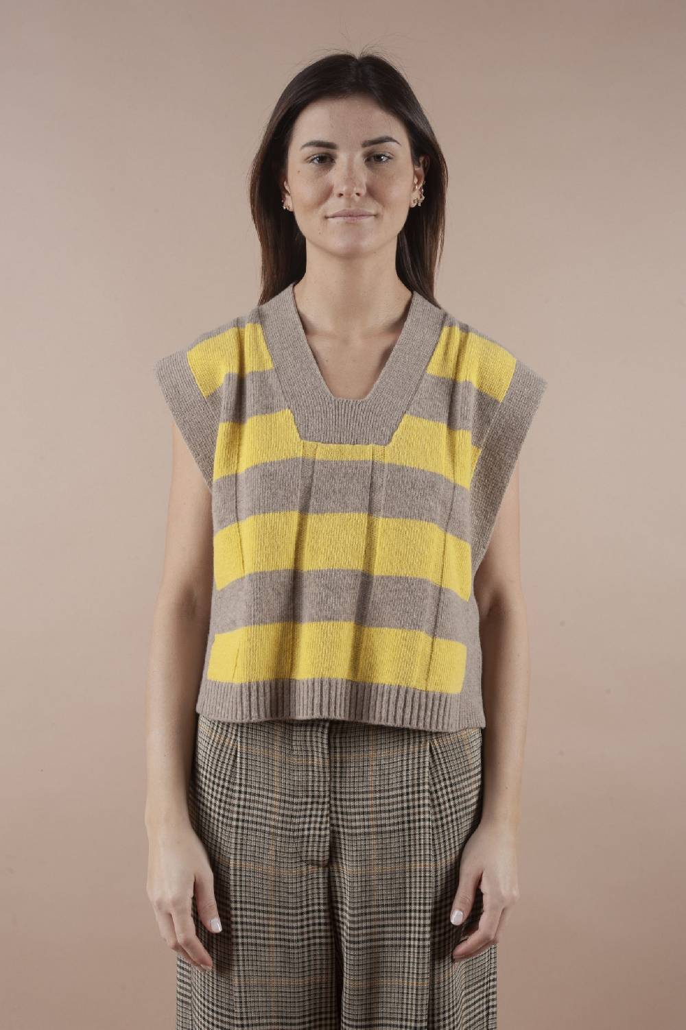 Pdr Phisique Du Role PHISIQUE DU ROLE STRIPED SWEATER TOP IN MERINOS WOOL Vendita Calda