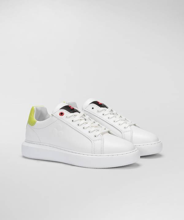 Peuterey Sneaker in pelle con logo goffrato In Vendita
