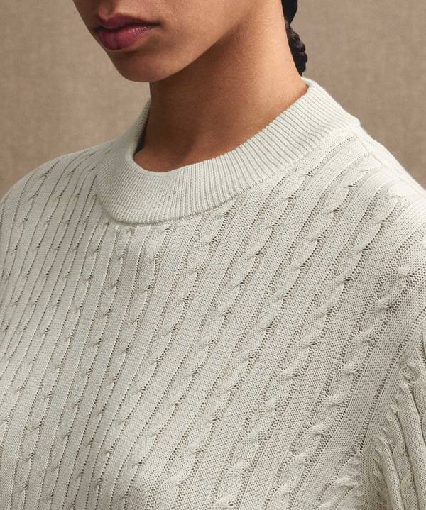Peuterey Maglia a treccia in tricot di cotone Saldi Di Fabbrica