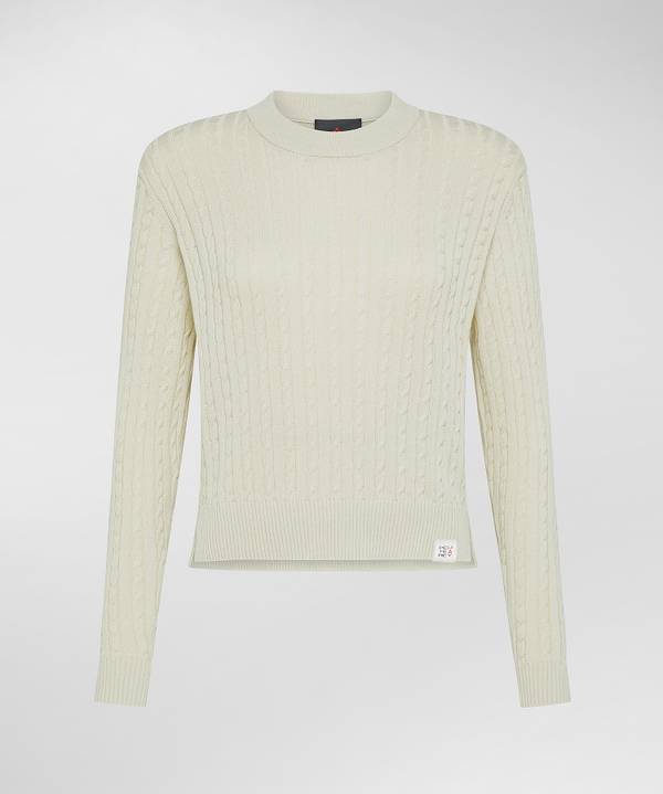 Peuterey Maglia a treccia in tricot di cotone Saldi Di Fabbrica