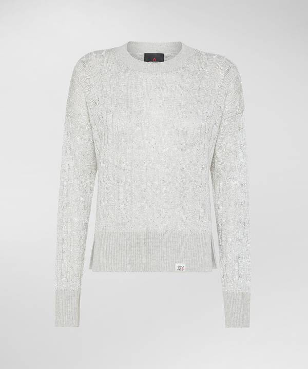 Peuterey Maglia a trecce con paillettes Fino al 50% di sconto