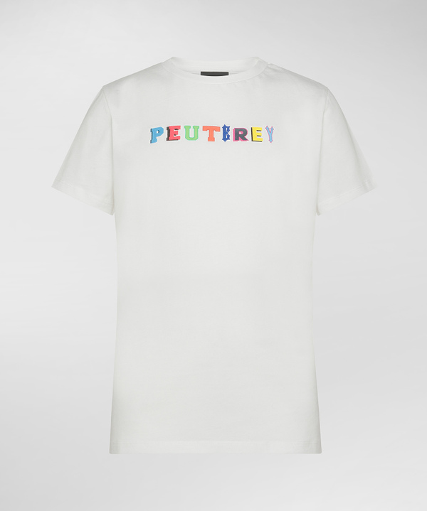 Peuterey T-shirt in cotone con stampa Pezzi Unici