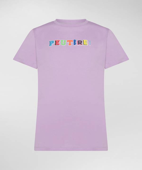Peuterey T-shirt in cotone con stampa Soddisfazione Garantita