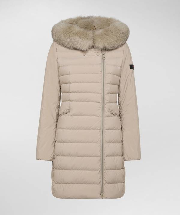 Peuterey Piumino Slim Con Pelliccia Negozi Online