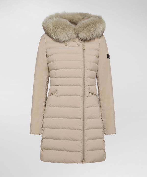 Peuterey Piumino Slim Con Pelliccia Negozi Online
