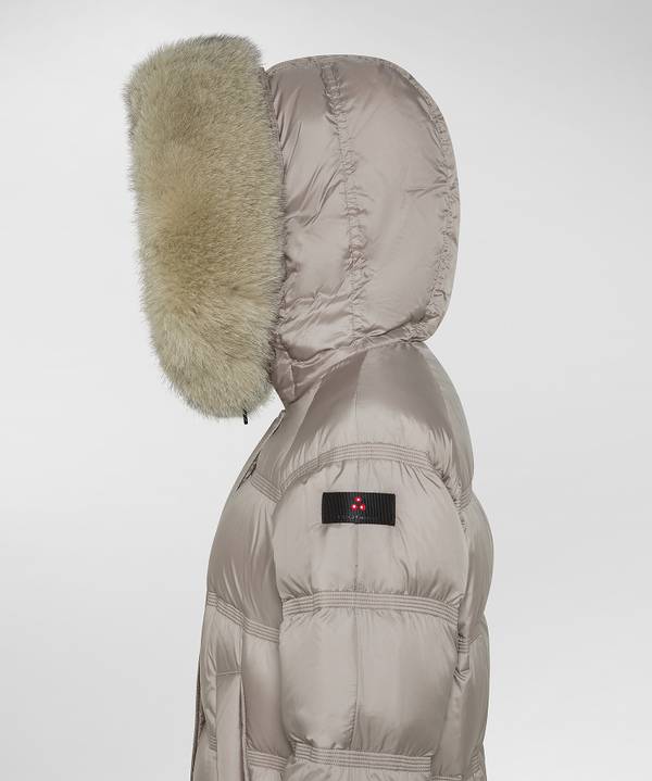 Peuterey Puffer Jacket Con Cappuccio Bordato In Pelliccia Promozione Limitata