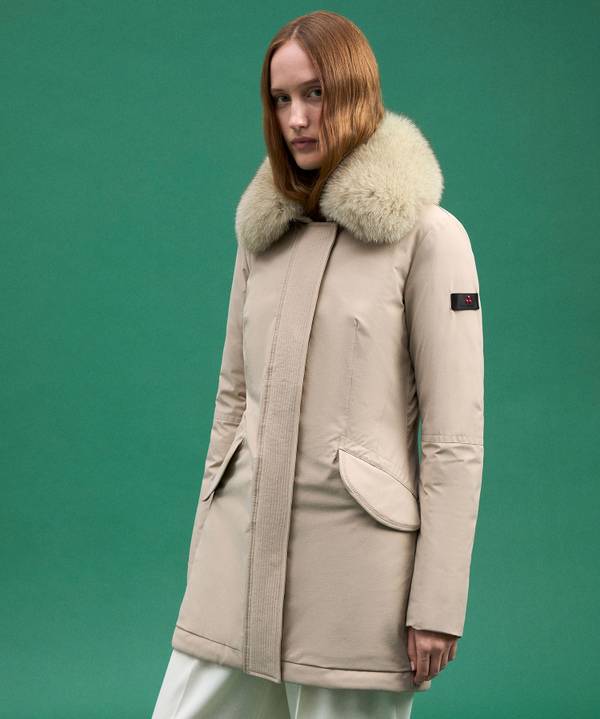 Peuterey Giacca Slim Con Pelliccia Offerta
