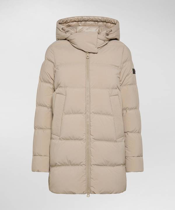 Peuterey Piumino Con Cappuccio In Contrasto Materiale Presa