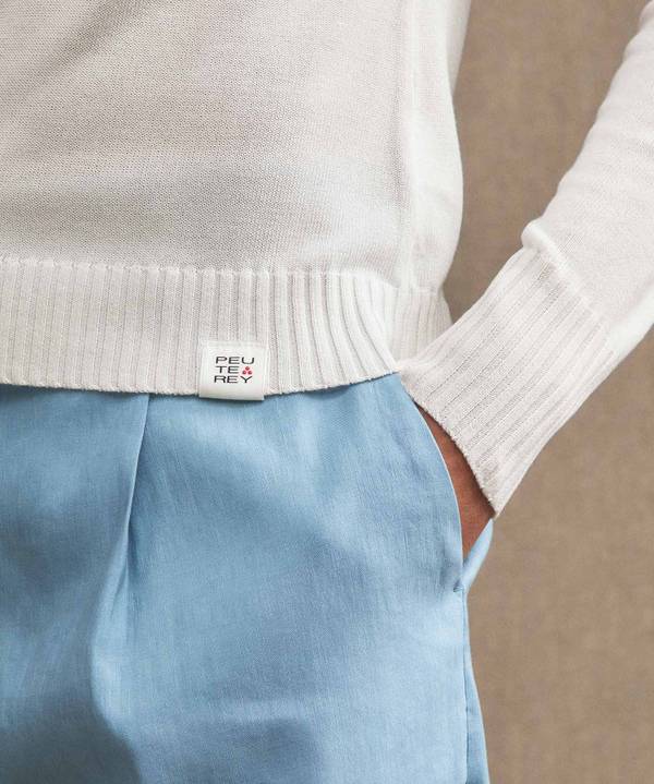Peuterey Maglia paricollo con polsini a contrasto Saldi Di Fabbrica