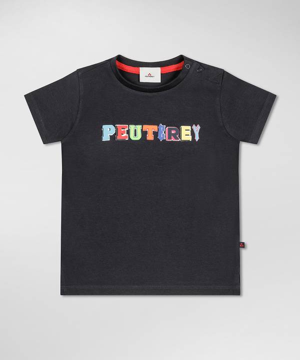 Peuterey T-shirt con scritta multicolor Negozio