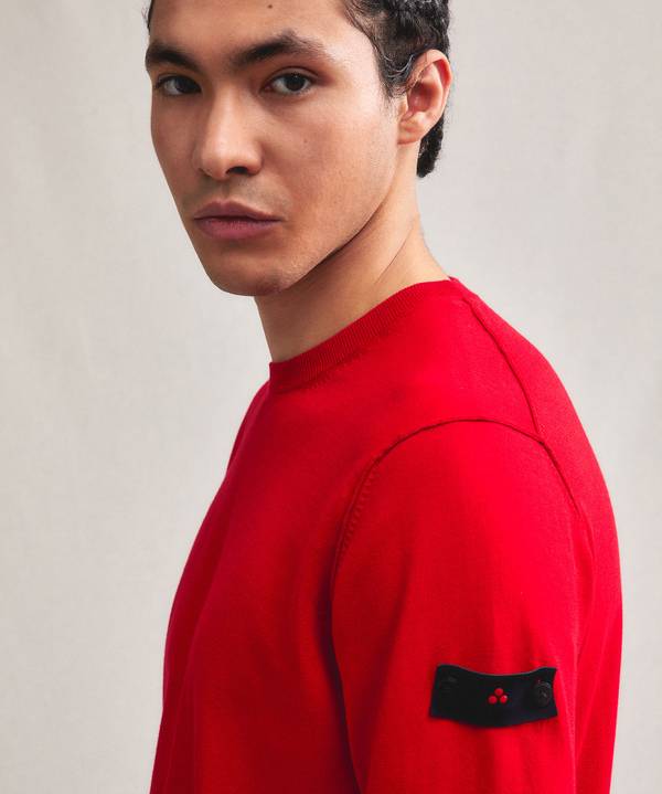 Peuterey Maglia tricot con logo ricamato Qualità