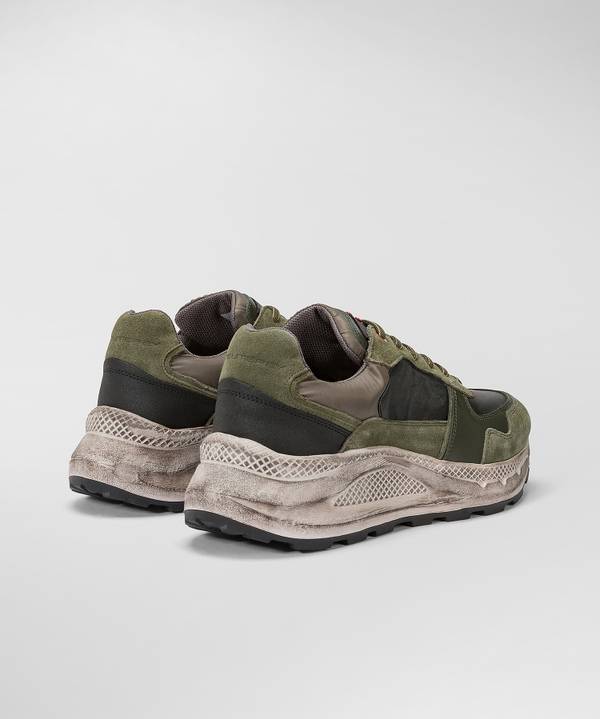 Peuterey Scarpa In Nylon E Pelle Con Suola Eva Effetto Used Nuova