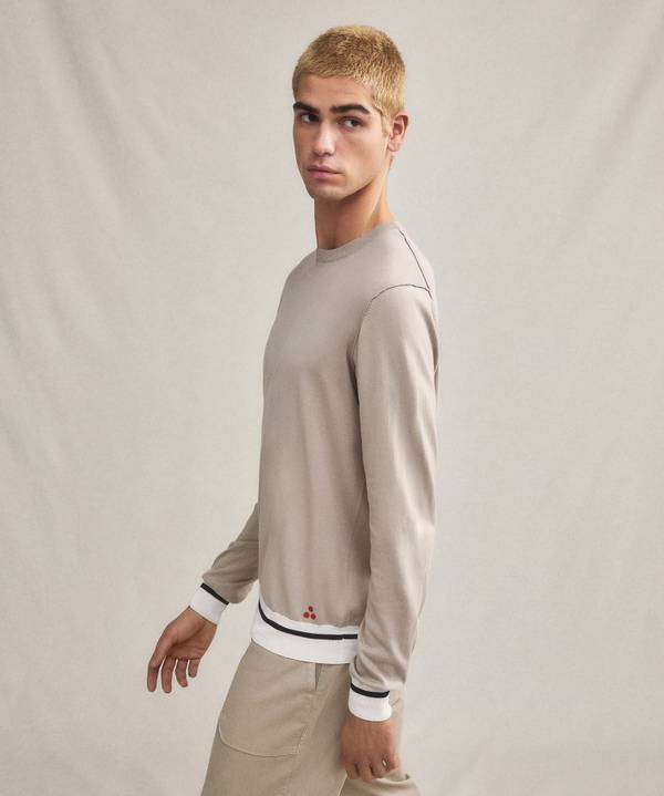 Peuterey Maglia tricot con dettagli rigati Italy