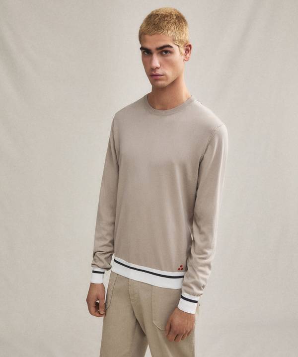 Peuterey Maglia tricot con dettagli rigati Italy