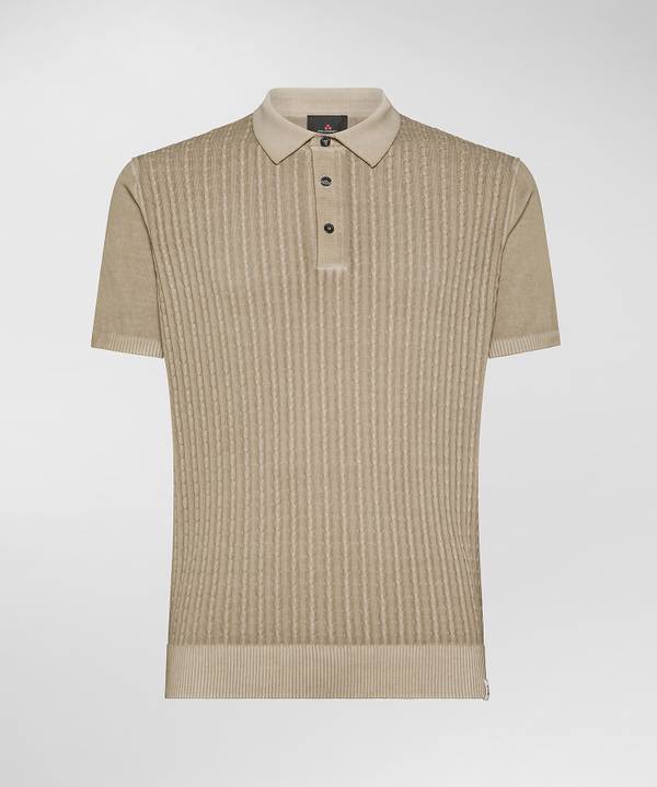 Peuterey Polo a treccia in tricot di cotone Promozione