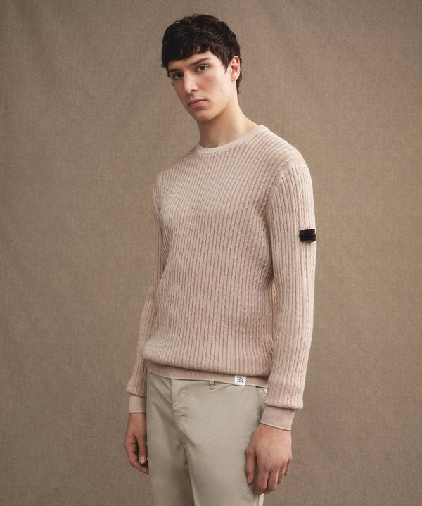 Peuterey Maglia a trecce in tricot di cotone Pezzi Unici