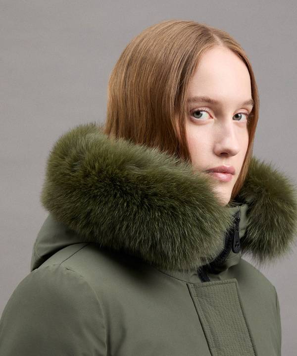 Peuterey Giacca Slim Con Pelliccia In Tono Colore Negozi Online