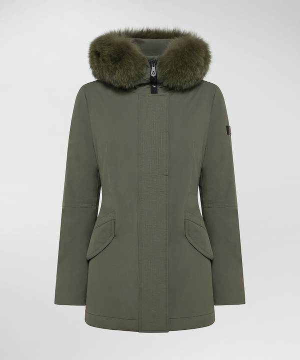 Peuterey Giacca Slim Con Pelliccia In Tono Colore Negozi Online