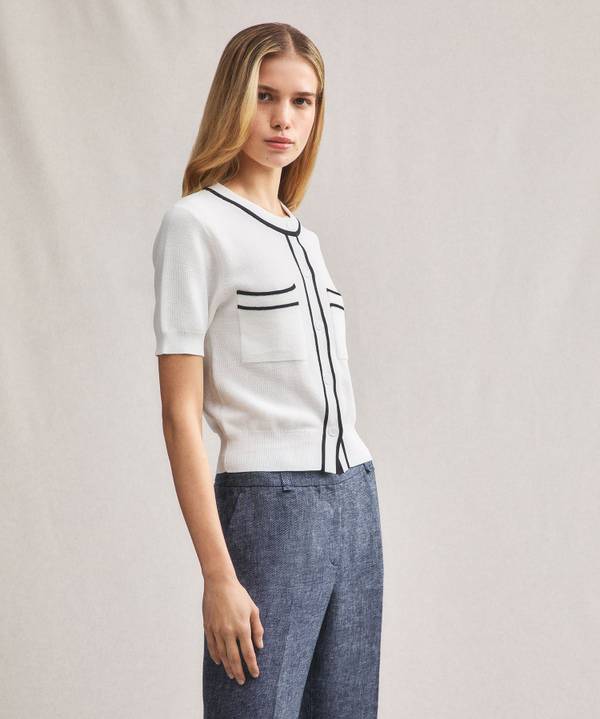 Peuterey Cardigan manica corta con tasche al petto Economico