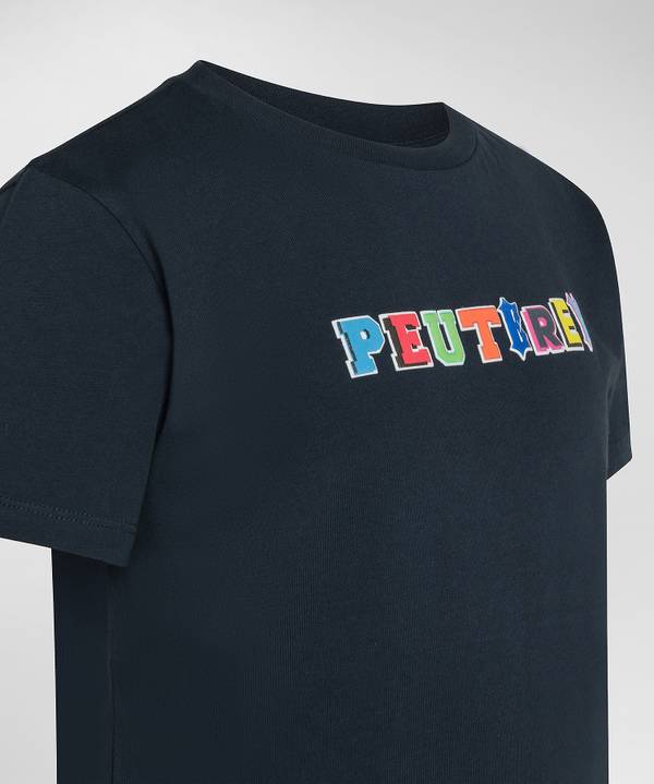 Peuterey T-shirt in cotone con stampa Nuova