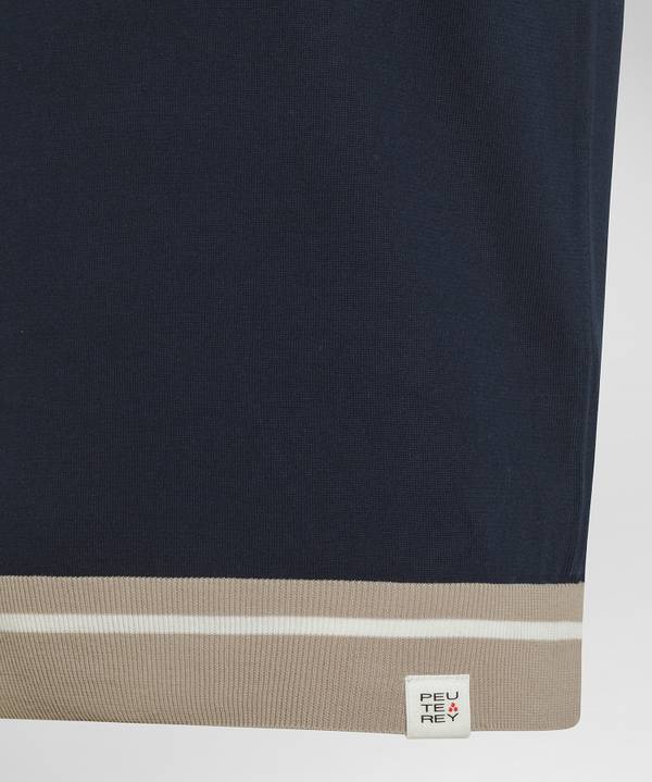 Peuterey Polo in tricot di cotone con dettagli rigati In Linea