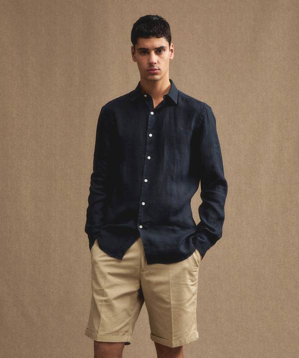 Peuterey Camicia in lino Negozi Online