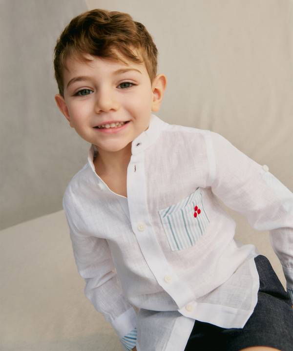 Peuterey Camicia con taschino fantasia rigata Online