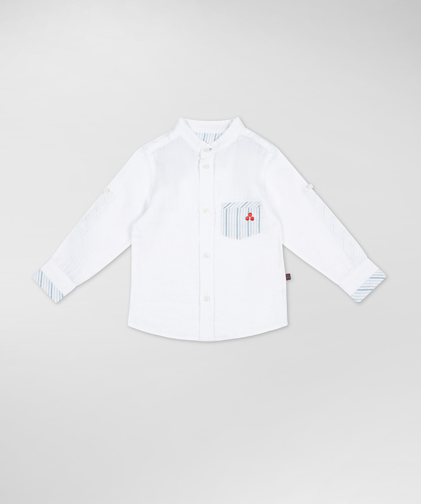 Peuterey Camicia con taschino fantasia rigata Online