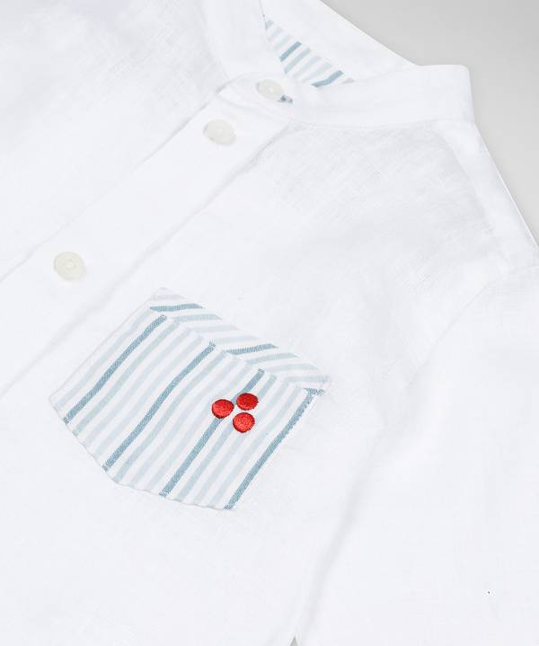 Peuterey Camicia con taschino fantasia rigata Online