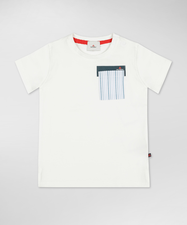 Peuterey T-shirt con taschino rigato Vendita Economica